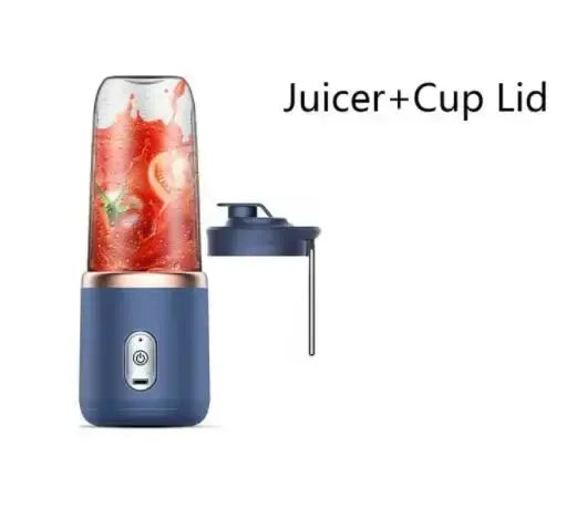 Portable Personal Blender – USB Rechargeable 6-Blade Smoothie & Juice Maker