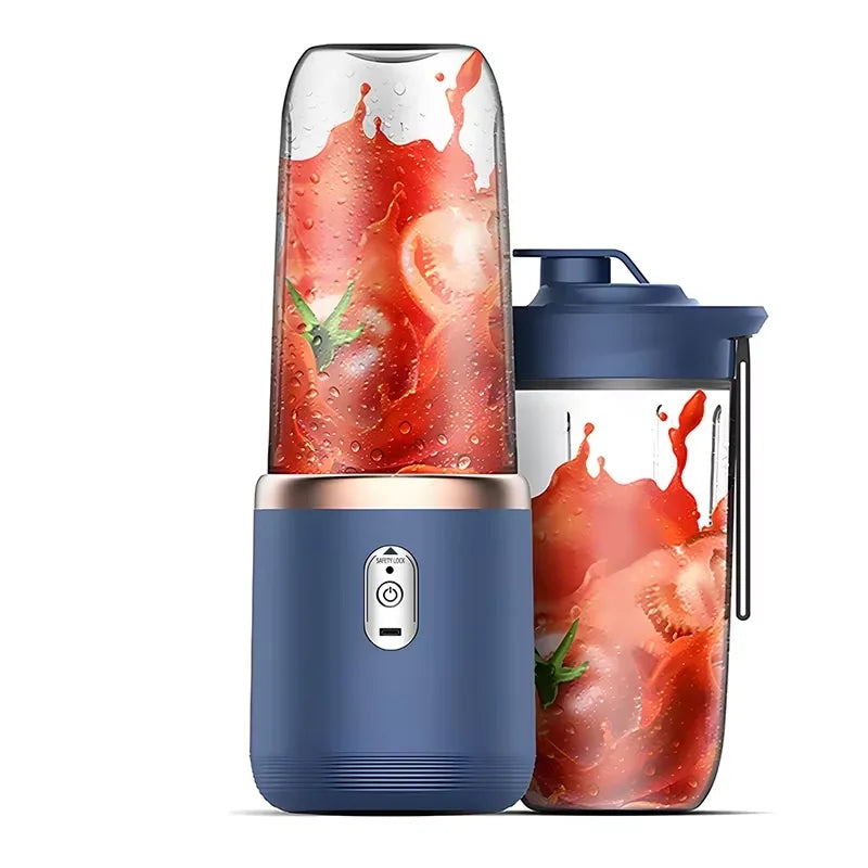 Portable Personal Blender – USB Rechargeable 6-Blade Smoothie & Juice Maker